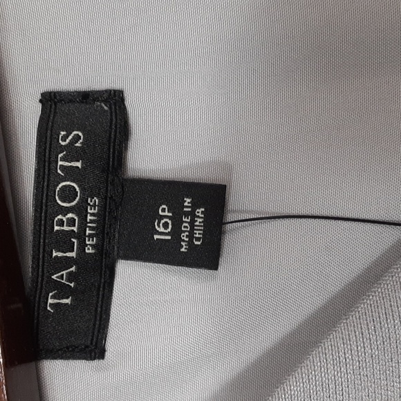 Talbots Petite Silk Blend Silver Sleeveless V-Neck Cocktail Evening  Mini Dress - Picture 4 of 10